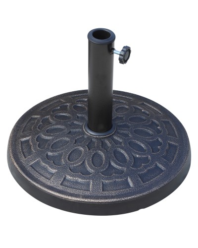  Base Ombrellone Rotonda da Giardino in Resina Ø44 × 33cm