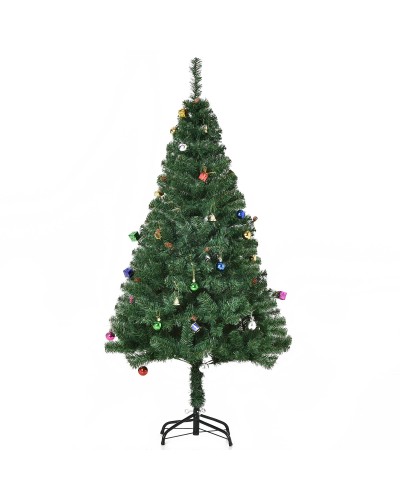 150cm Christmas Tree with 420 Fire Retardant PVC Branches, Decorated Full Tree, Green