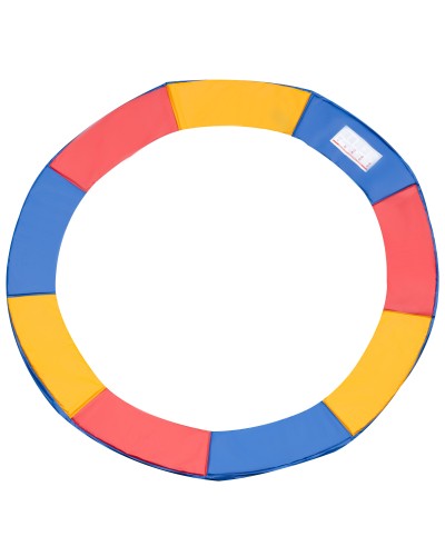  Copertura Tappeto Elastico Ø305x1.5 cm Pieghevole e Portatile, Protezione Trampolino da Giardino in Plastica, PE e Schiuma EPE,