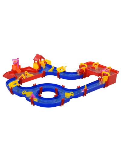  Playset Acquatico 78 Pezzi con Acqua e Sabbia per Bambini 3-6 Anni, 123x111x7cm, Blu e Rosso