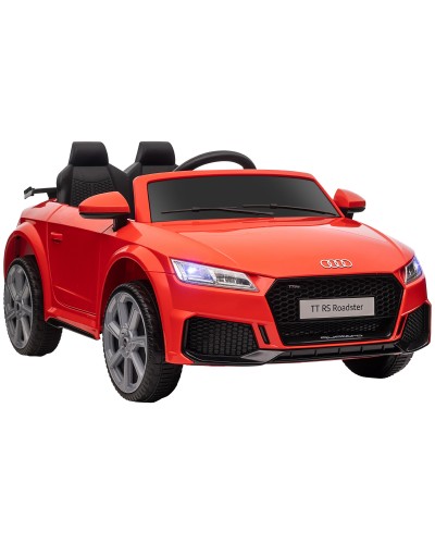Licensed AUDI TT Electric Ride-On Car for Kids 3-5 with Remote Control and LED Lights, 102x60x44 cm, Red