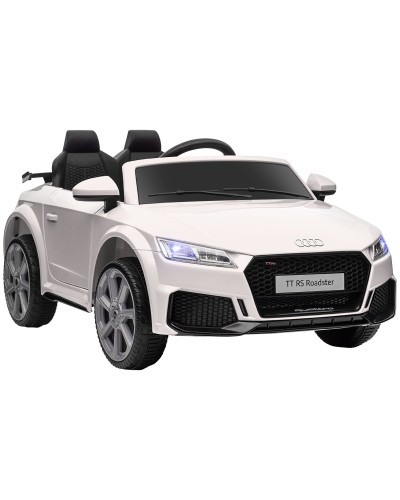  Macchina Elettrica per Bambini 3-5 Anni AUDI TT con Telecomando, Portiere Apribili e Fari LED, Bianco