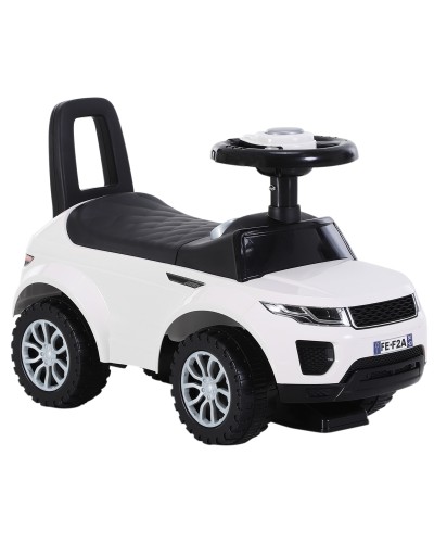 Ride-On Toy Car for Toddlers 12-36 Months, Push Car with Storage and Backrest, White