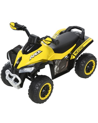 Kids' Push Quad Bike 18-36 Months with Built-in Sounds, PP & Metal, 44x67.5x38 cm, Yellow
