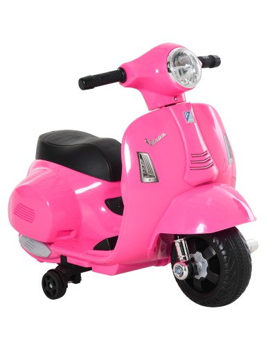 Officially Licensed Vespa 6V Electric Ride-On Motorcycle, Pink, Lights & Sounds, 18-36 Months