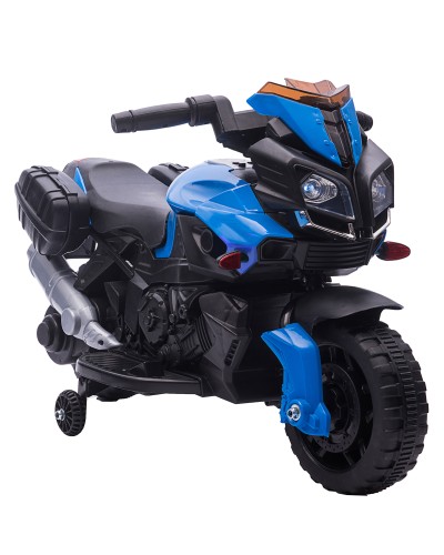 Electric Ride-On Motorcycle for Toddlers 18-48 Months with Headlights and Horn, PP and Metal, 88.5x42.5x49 cm, Blue
