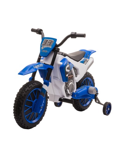  Moto da Cross Elettrica per Bambini da 3-5 Anni, Moto Elettrica per Bambini con Batteria 12V Ricaricabile e Rotelline Rimovibil