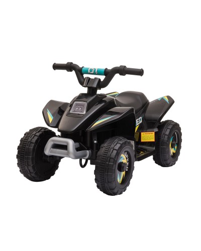  Quad Elettrico per Bambini 18-36 Mesi con Batteria Ricaricabile da 6V, 72x40x45.5 cm, Nero