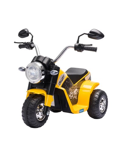 Kids Electric 3-Wheel Motorcycle with Lights and Sounds, 6V Rechargeable Battery, 2 km/h Speed, for Toddlers 18-36 Months, 72cm