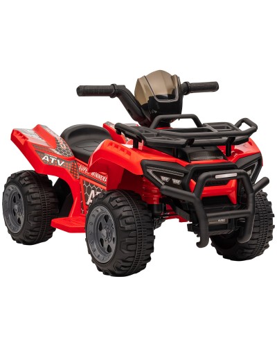 Kids Electric Quad Bike with 6V Rechargeable Battery, Accelerator Pedal, 18-36 Months Age, 70x42x45cm, Red
