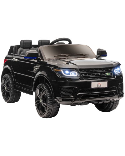 Electric Ride-On Car for Kids 3-6 Years with Remote Control, LED Lights and Horn, PP and Metal, 110x68x52 cm, Black