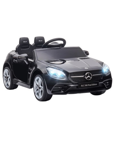  Macchina Elettrica per Bambini Licenza Mercedes SLC 300 con Telecomando, in PP e Metallo, 107x62.5x44 cm, Nero
