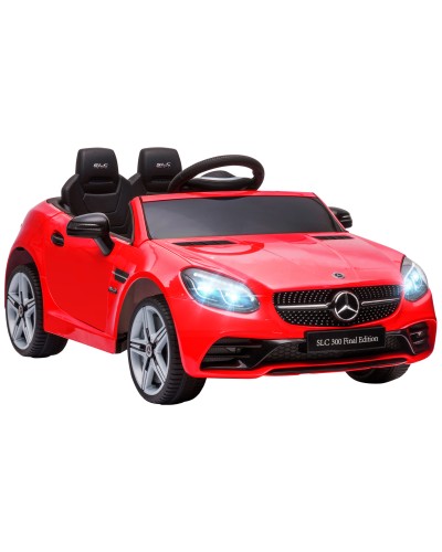 Licensed Mercedes SLC 300 Electric Ride-On Car with Remote Control, PP and Metal, 107x62.5x44 cm, Red