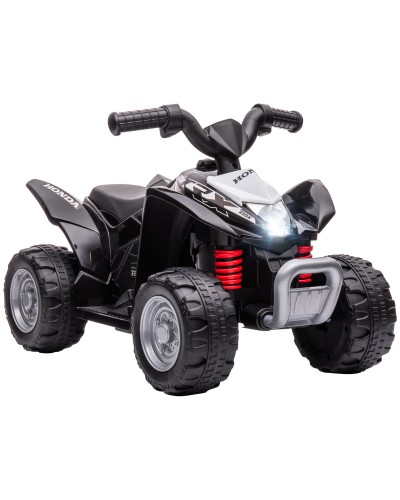  Quad Elettrico per Bambini 18-36 Mesi con Luci LED, Clacson e Pedali, 65.5x38.5x43.5 cm, Nero