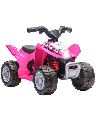  Quad Elettrico per Bambini 18-36 Mesi con Luci LED, Clacson e Pedali, 65.5x38.5x43.5 cm, Rosa