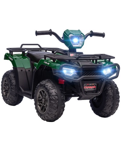  Quad per Bambini 3-6 Anni con 3 Luci LED, Velocità max 4km/h e 50 Minuti max di Carica, 88x45x50 cm