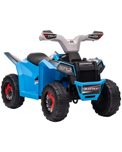 Kids' Quad 18-36 Months PP & Metal, Max Speed 2.5 km/h, 70x41.5x48.5 cm, Blue Grey & Black