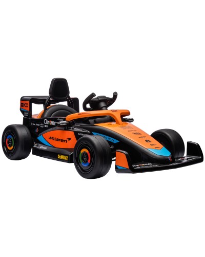  Macchina Elettrica per Bambini 3-5 Anni con Licenza McLaren, Telecomando e Clacson, 115x67x50 cm, Arancione