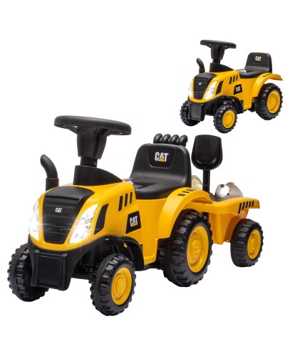  Camion Giocattolo per Bambini 12-36 Mesi con Pala e Rimorchio, in PP e Metallo, 91x29x44 cm, Giallo