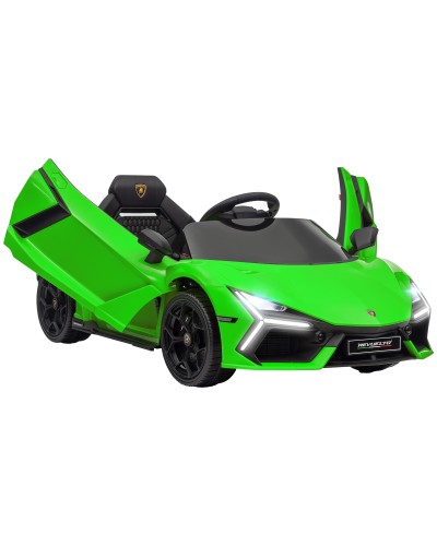 Kids Electric Ride-On Car with LED Lights, Horn, and Remote Control, Plastic and Steel, 105x60x40 cm, Green