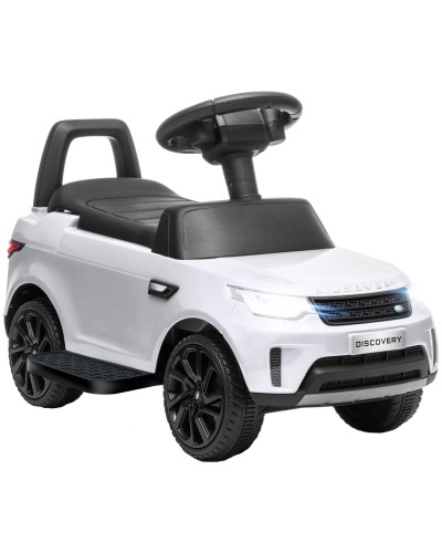  Macchina per Bambini con Licenza Land Rover 6V, Funzionamento Elettrico e a Spinta, Velocità 3km/h, Bianco
