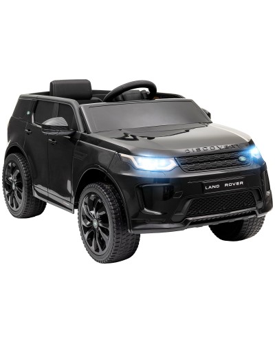  Macchina Elettrica per Bambini a Licenza Land Rover con Fari, Clacson e Cintura,106x65.5x51 cm, Nero