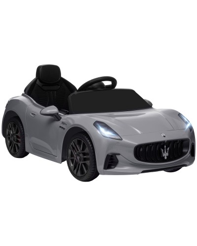 12V Maserati Gran Turismo Folgore Ride-On Car with Remote Control, Ages 3-5, Grey