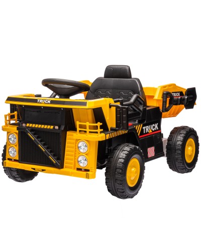 Kids Ride-On Truck 3-5 Years 12V, Electric Car with Music and Lights, Yellow