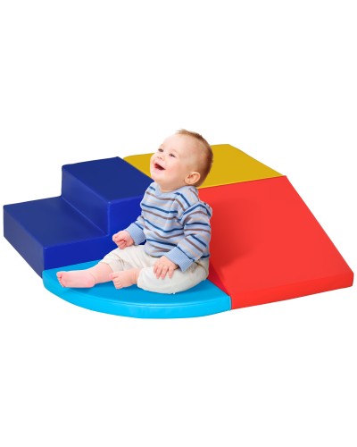 4-Piece Soft Building Block Set, Educational Toy for Toddlers Ages 1-3, Home and School, Multicolor