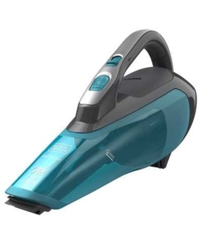 Black+Decker WDA320J: Blauer Akku-Handsauger, Saugfähiger Feststoff-/Flüssigkeitssauger
