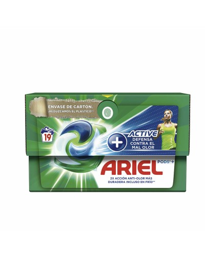 Lessive liquide Ariel PODS Odor Active : Élimine les odeurs tenaces pour un linge frais.
