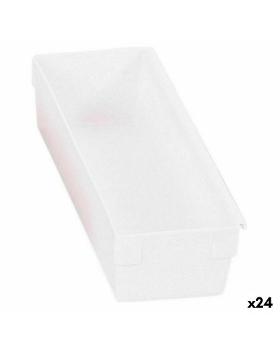Monikäyttöinen laatikko Modulaarinen Valkoinen 22,5 x 8 x 5,3 cm (24 osaa)