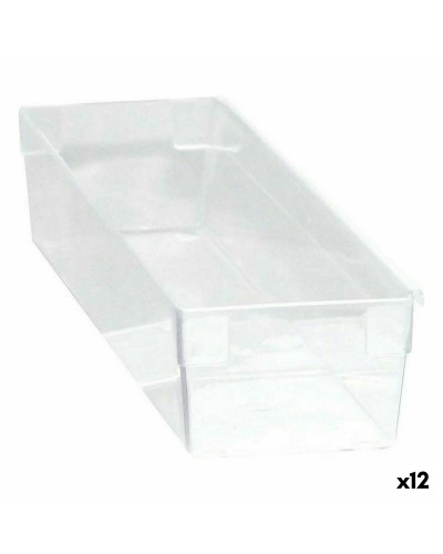 Scatola Trasparente Impilabile da 30,5x8x5,3 cm - Set da 12
