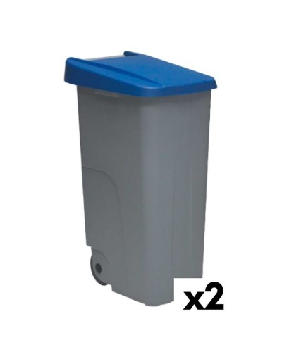 Roskakori renkailla Denox 85 L Sininen 58 x 41 x 76 cm