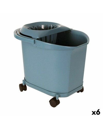 Secchio per Pavimenti da 16 L Azzurro - Confezione da 6 per Pulizia Igienica