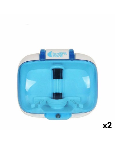 LongFit Care Esterilizador UV para Cepillos de Dientes Eléctricos - Protección Antibacteriana, 2 Unidades (15 x 23 x 6 cm)
