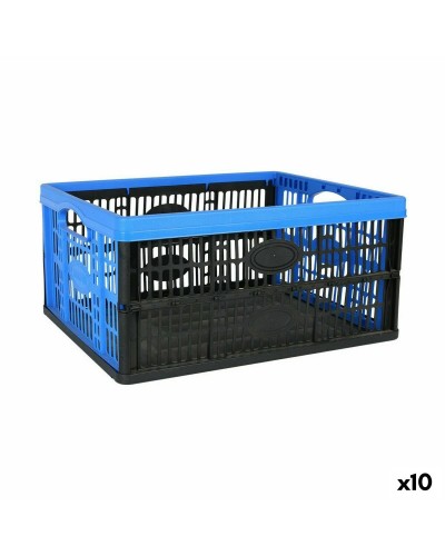 Opvouwbare doos met handvatten Tontarelli Voilà Blauw 47,5 x 35 x 23,6 cm (10 Stuks)