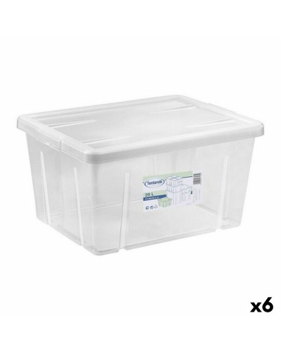 Säilytyslaatikko kannella Tontarelli Linea box 29 L 47 x 36 x 24,5 cm (6 osaa)