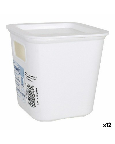 Caja de Almacenamiento Tontarelli Bella Blanco 11,4 x 11,4 x 11,2 cm para Organización Doméstica (12 Unidades)
