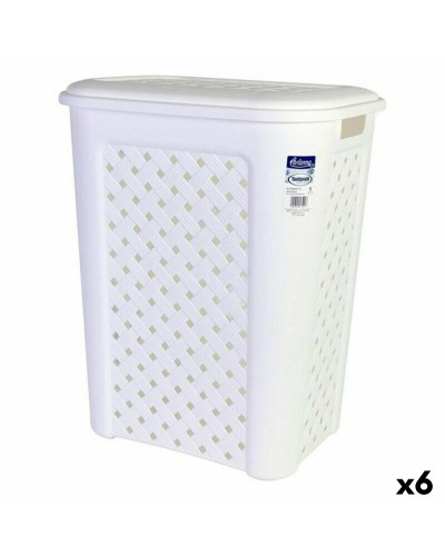 Wäschekorb Arianna Tontarelli, 50 L, Weiß, 44 x 35 x 55 cm (6er-Set)
