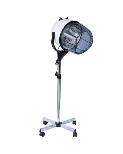  Casco Asciugacapelli 1180W ad Altezza Regolabile, Casco per Capelli con Timer 60 Minuti e Ruote Girevoli, in PP, PC e Acciaio, 