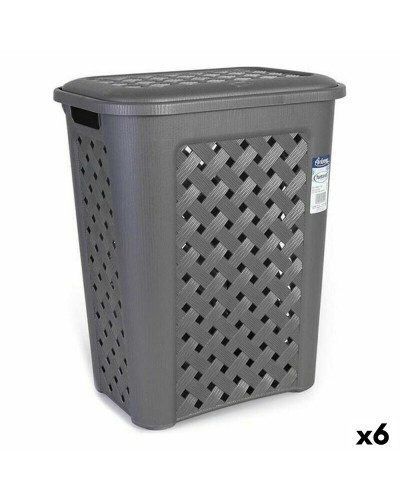 Wasmand Tontarelli Arianna 30 L Grafiet 37,5 x 27,5 x 47 cm (6 Stuks)