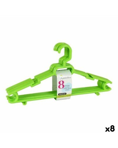 Grucce da Appendiabiti Rainbow Dem, Plastica Antiscivolo, 8 Pezzi, 43 x 22 x 6 cm