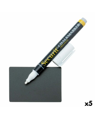 Taulu Securit Tuellinen Setti 5,2 x 7,4 cm 20 osaa Musta