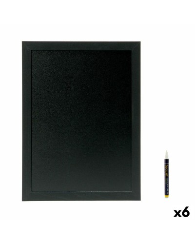 Lavagna Magnetica Securit Woody Teca Nero 40x20 cm | Muro e Ufficio