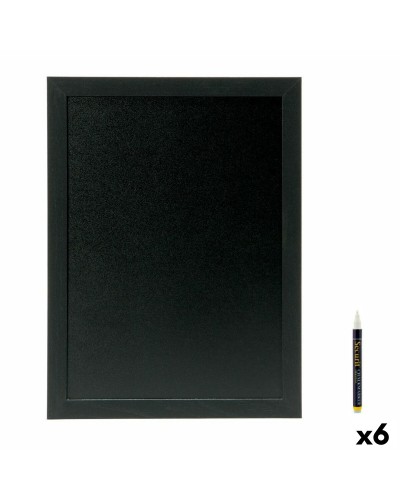 Raad van bestuur Securit Woody Teakboom Voor aan de muur Zwart 40 x 30 cm