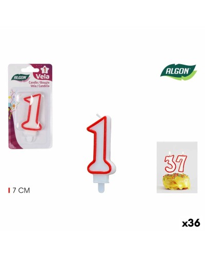 Velas Algon Rojas (36 Unidades): Set Decorativo para Interiores y Exteriores
