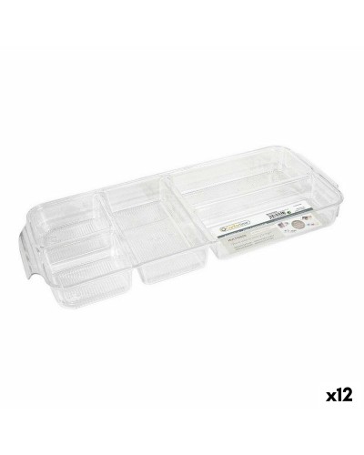 Dienblad met Vakjes Confortime polyestyreen 45 x 18 x 4,7 cm 12 Stuks (45 x 18 x 4,7 cm)