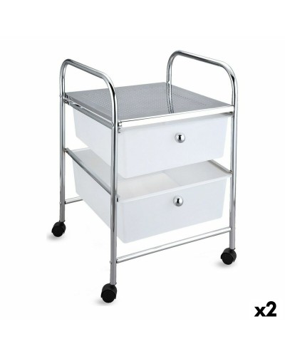 Cassettiera a 3 Cassetti in Metallo Confortime con Ruote, 33 x 32,5 x 45,5 cm