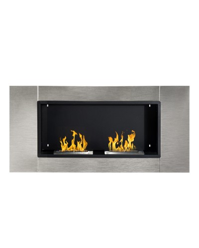  Camino Bioetanolo da Parete con 2 Bruciatori Capacità di 3L 13600BTU 110 x 54 x 14,5cm